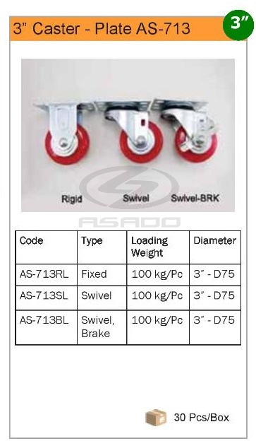 Bánh xe AS-713RH/SH/BH - caster-as-ct-713rl-sl-bl